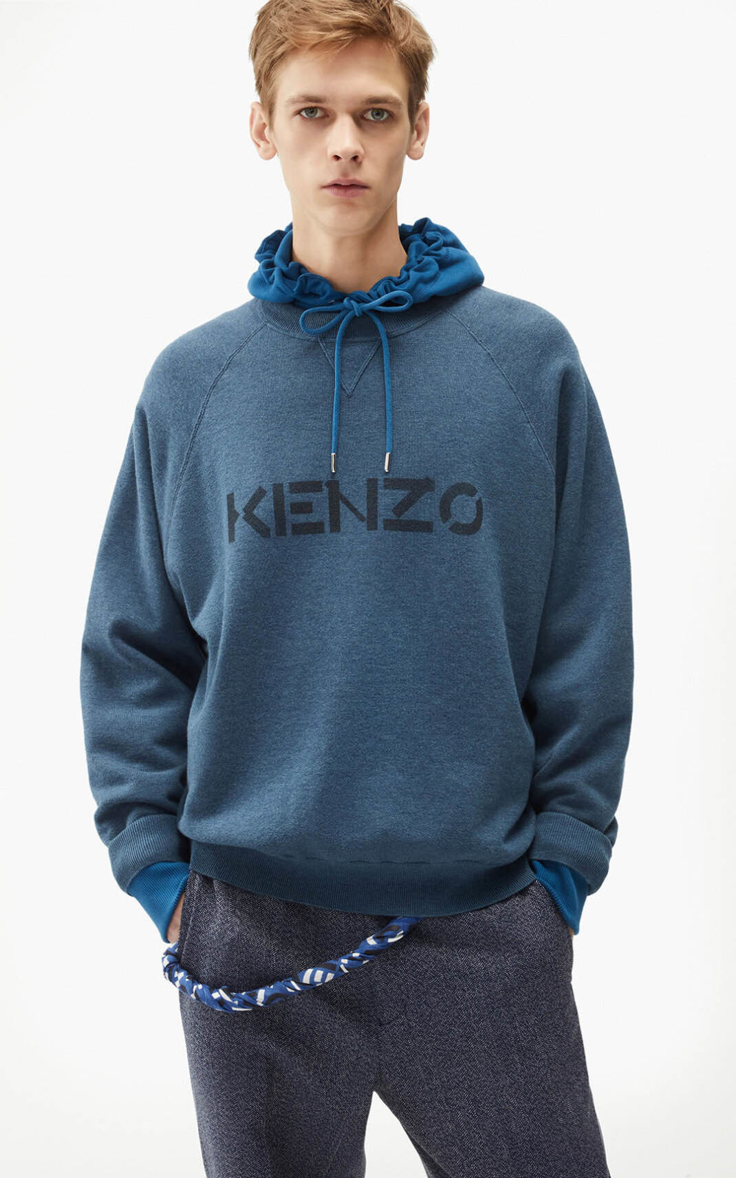 Suéter Kenzo logo Masculino - Azuis | 394UIDOCN